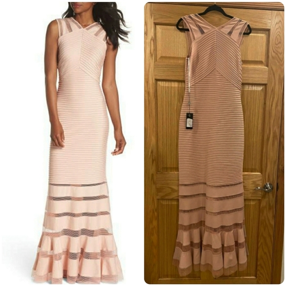Tadashi Shoji Dresses & Skirts - Tadashi Shoji  Pintuck Ruffled Illusion Tank Dress
